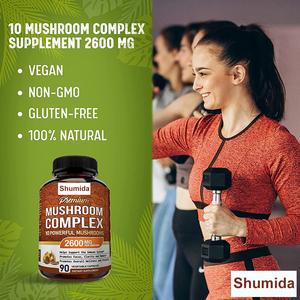 Cápsula de hongo Reishi natural personalizada, cápsula inmune de refuerzo, cápsula compleja de 10 hongos, píldora - Product Image 5