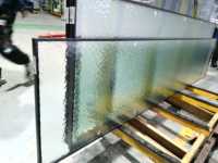 Verre super transparent à motif de vague d'eau/diamant en verre gaufré trempé direct d'usine pour portes de salle de bain cloisons intérieures