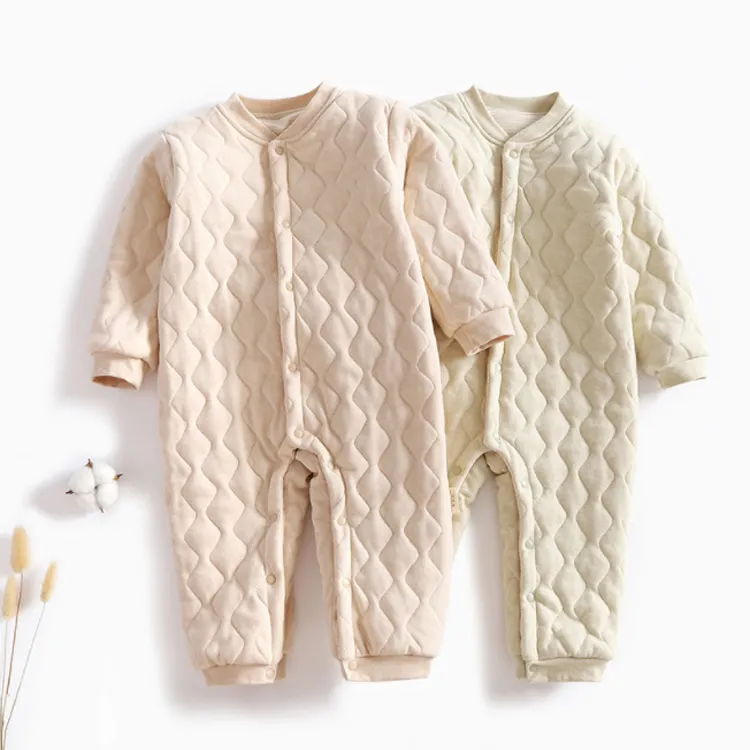 Infant Newborn Jumpsuit Comfortable Soft 100% Cotton Baby Clothes Autumn Winter Warm Long Sleeve Hooded Baby Girls Boys Rompers
