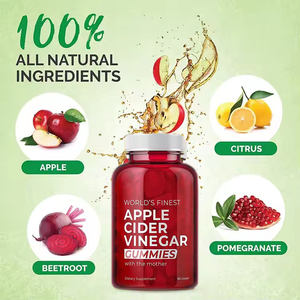 एv सेब साइडर सिरका ग्मेज़ फ्लैट ट्यूमर स्किनी वजन प्रबंधन पाचन स्वास्थ्य डिटॉक्स समर्थन - Product Image 2