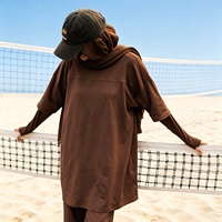 Ensemble de sport modeste 2 pièces style Dubaï pour femme, séchage rapide, idéal pour la gym, la course et l'entraînement islamique