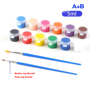 Di alta qualità <span class=keywords><strong>professionale</strong></span> acquerello vernice Set per bambini 3 mlx6colors a base d'acqua per la pittura su vetro e tela - Product Image 6