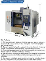 Fournisseur de premier plan de centre d'usinage vertical universel 3 axes BT40 à broche unique, machine de fraisage CNC de moyenne capacité