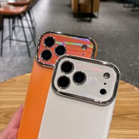 Senyork Casing Ponsel Anti-Sidik Jari Warna Polos TPU Lembut Berkualitas Tinggi dengan Jendela Besar, Tahan Banting untuk 13/14/15/16/17 Pro Max