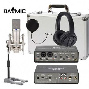 Kit d'interface audio pour enregistrement, moniteur, casque, microphone, équipement de diffusion et de chant à domicile avec étui - Product Image 2