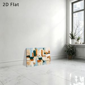 Abstract <b>Canvas</b> Art Print Rectangle Contemporary Wall Decoration Handmade No <b>Frame</b> Medium Size 25-32 Inch - Product Image 5