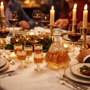 Ensemble de luxe 7 pièces : Carafe et verres à whisky, verrerie haut de gamme sans plomb pour spiritueux, idéal pour les fêtes et les cadeaux - Product Image 2