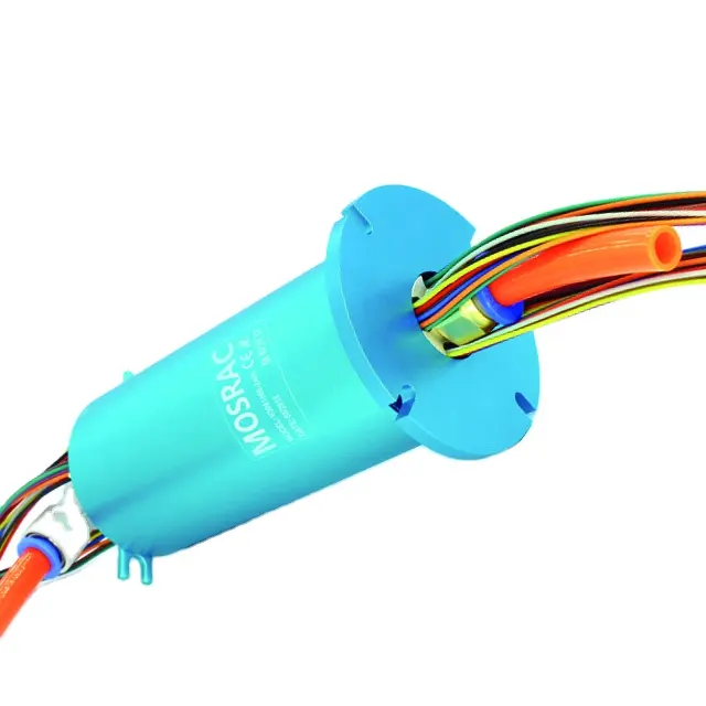 Fabriek Directe Hoge Druk Holle 30Mm 4 Doorgangen 24 Circuits 6Mm Pijp Connector Poort G1/8 "Hydraulische Elektrische Roterende Verbinding