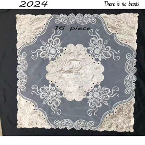 Camino de Mesa de Malla <span class=keywords><strong>con</strong></span> Lentejuelas Florales y Bordado de Cuentas Pesadas para Boda, Hecho a Mano, Premium - Product Image 6