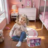 Kit d'accessoires de mode pour enfants : 2 paires de chaussures à talons en plastique et 2 ensembles de couronnes pour jeu interactif de simulation pour filles