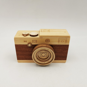 Boîtes à musique en bois pour caméra Boîte à musique rétro en bois classique <span class=keywords><strong>mélodie</strong></span> mécanique Cadeau musical spécial pour les amis Fête d'anniversaire en famille - Product Image 3