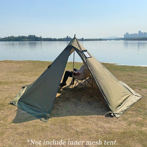 Tente pyramidale d'extérieur ultralégère de Camping <span class=keywords><strong>Tipi</strong></span> complet autre tente pour adultes imperméable Double couche grand engrenage <span class=keywords><strong>Tipi</strong></span> - Product Image 2