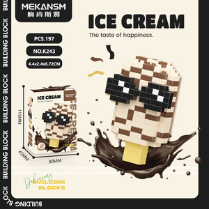 Mekansm Ice Cream Series Building Blocks 100-200 pièces, jouet d'assemblage pour enfants de 4 à 13 ans, unisexe - Product Image 5