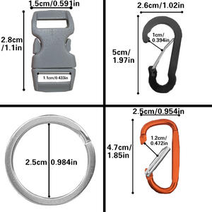 Fiery Fox Paracord Set 4Mm <b>Nylon</b> 59-Piece Multi-Color Survival <b>Rope</b> Outdoor Camping DIY Handmade Cordage Gear - Product Image 5
