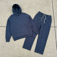 Ensemble de survêtement respirant en polyester/coton de qualité supérieure 12,3 oz pour homme, avec logo personnalisé, pantalon de survêtement oversize, style streetwear, jogging