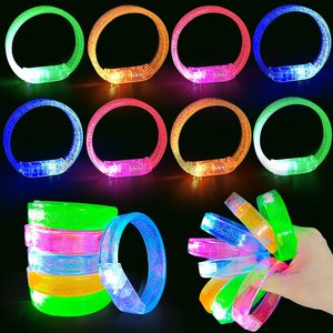 Bracelet LED en silicone souple, couleurs assorties, activé par le son et le mouvement, couleurs personnalisables, lumières changeantes, pour événements festifs - Product Image 1
