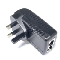 Injecteur PoE passif 100-240VAC vers 24V 48V 24W 100Mbps RJ45 PoE CE UKCA Alimentation pour CPE AP Switch Ethernet Caméra CCTV