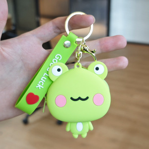 Dessin animé grenouille Super mignon Silicone Couple Style sangle chien stockage porte-monnaie porte-clés voiture porte-clés sac pendentif - Product Image 2