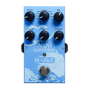 "M-vave <span class=keywords><strong>MINI</strong></span> Universe เหยียบเสียงสะท้อนดิจิตอล, 9ปุ่มเสียงสะท้อนห้อง/ระยับ/Lofi/SPRING reveb เอฟเฟกต์กีตาร์เหยียบ" - Product Image 1
