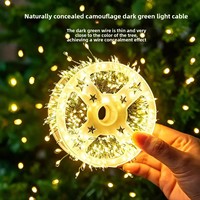 Guirlandes lumineuses LED étanches IP65 en forme de pétard, alimentées par USB, batterie ou énergie solaire, avec télécommande, pour la décoration de Noël (vente en gros)