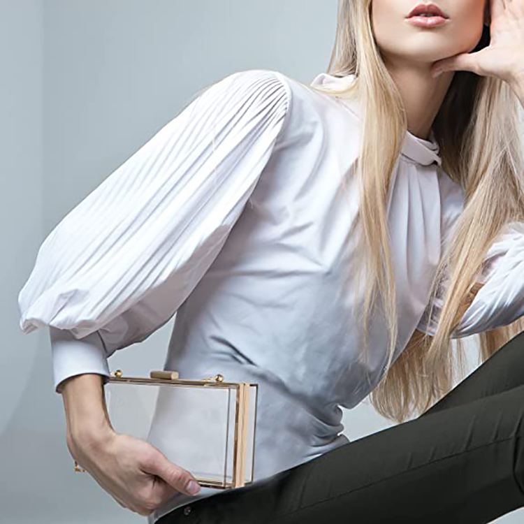 acrylic clutch bag transparent