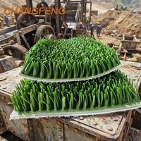 Tapis d'herbe artificielle 27 mm pour l'extraction de l'or, tapis en plastique pour l'exploitation minière de l'or, tapis pour usine de lavage et extraction d'or