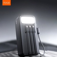 Batterie solaire TUGII 50000mAh, charge rapide Micro USB USB-C, batterie Li-polymère, garantie 12 mois - Portable, pour situations d'urgence en extérieur