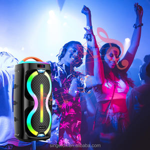 Altavoz Bluetooth Portátil Inalámbrico para Exteriores ABS-6201 Nuevo de 2*6.5 Pulgadas con Sonido Estéreo Real, Luces RGB, Karaoke para Fiestas - Product Image 6