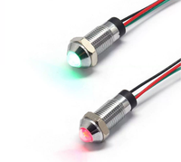 Lampu Indikator Tahan Air Dua Warna Harga Grosir Tahan Suhu Tinggi Sensor Sinyal Bercahaya dengan Kabel 8mm
