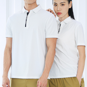 Polo ajustado de nueva temporada, cuello levantado, patrón en relieve personalizado, malla transpirable, uniforme de equipo antiarrugas, Polo - Product Image 2