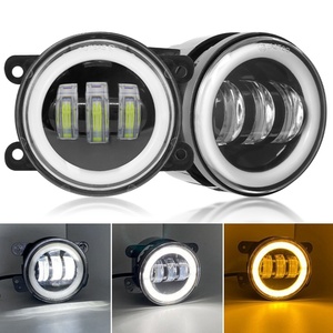 ไฟตัดหมอก 4000LM DRL สีเหลืองอำพันขาว สำหรับกันชนหน้ารถยนต์ เหมาะสำหรับไฟรถยนต์ 24v พร้อมไฟตัดหมอกแบบสองสี - Product Image 6