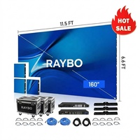 Système de mur vidéo LED clé en main RAYBO P1.9 P2.6 P3.9 Never Black, écran flexible incurvé pour location intérieure, panneau d'affichage de scène