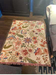 بطانية بوهيمية منسوجة من القطن الجاكار مخصصة بالجملة، غطاء غرفة محبوك للاستخدام في جميع الفصول - Product Image 3