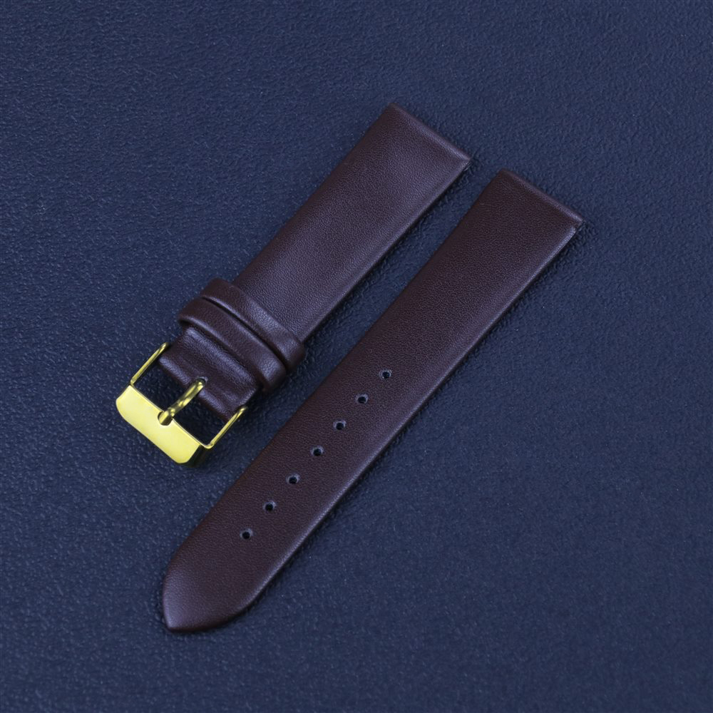 Gold buckle dark browm