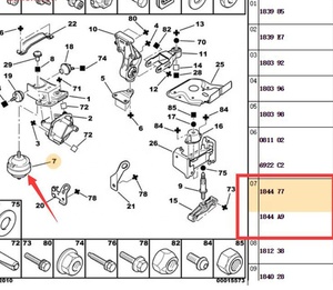 Supporto del motore dei ricambi auto che monta 184477 RH per <span class=keywords><strong>Peugeot</strong></span> <span class=keywords><strong>206</strong></span> <span class=keywords><strong>207</strong></span> 306 406 Partner Citroen Berlingo Xsara Xantia1.6l / 2.0HDi - Product Image 6