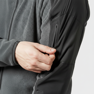 Venta al por mayor de chaqueta polar de deporte personalizada para hombre de talla grande transpirable invierno cremallera cuero poliéster piel personalizada - Product Image 1