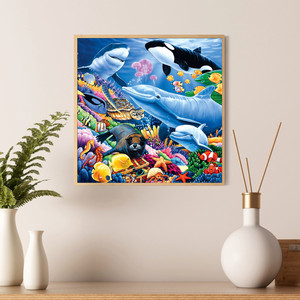 Pittura Diamante 5D Fai da Te Mondo Sottomarino <span class=keywords><strong>Pesci</strong></span> Animali <span class=keywords><strong>Moderni</strong></span> 30x30cm - Vendita Calda - Product Image 3