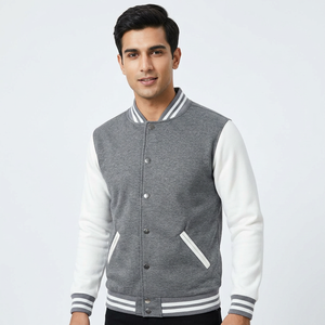 Factory Price High Quality Varsity <b>Jacket</b> <b>for</b> <b>Men</b> Low MOQ <b>Leather</b> Sleeves Custom Made Letterman Varsity <b>Jacket</b> - Product Image 1