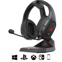 Casque de jeux sans fil bluetooth 7.1, écouteurs avec lumière RGB, casque d'écoute