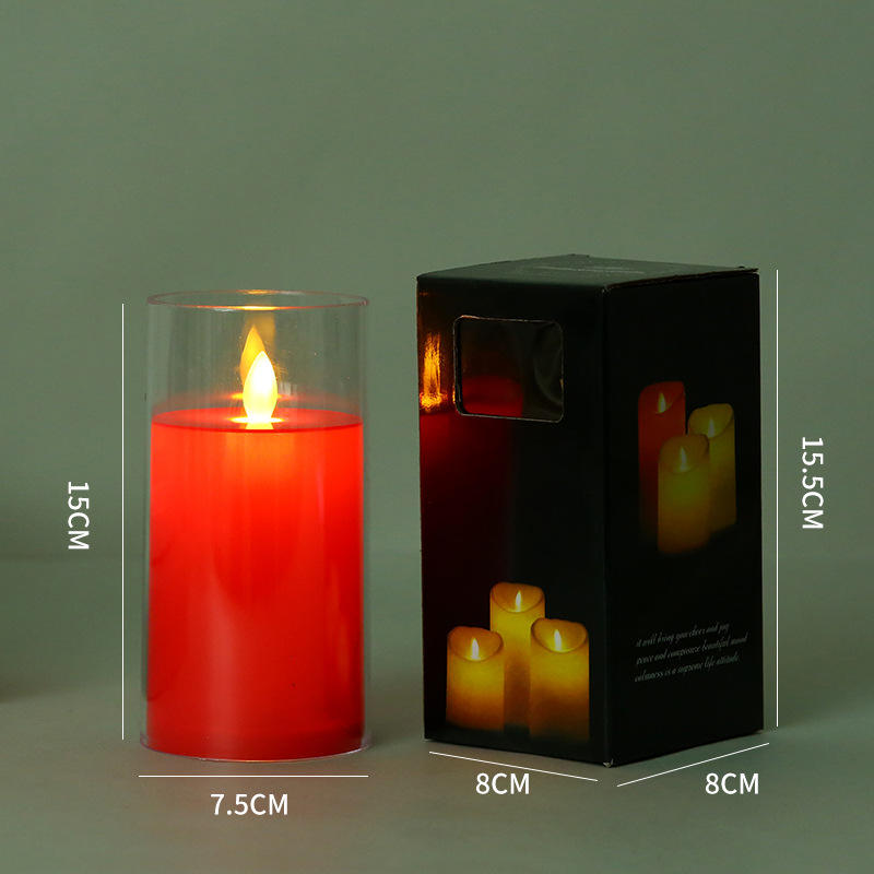 Red swing flame 7.5 * 15cm (without battery)