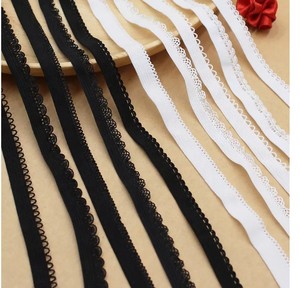 Produttore 10mm 12mm Picot fascia elastica in peluche finitura posteriore elastico bordo Picot reggiseno senza lattice che fa forniture - Product Image 5