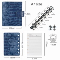 En gros Crocodile Imprimer Feuilles Mobiles A5 A6 A7 6 Anneau En Cuir Budget Classeur Planificateur Avec 4 Cartes Poche Ziplock Enveloppes