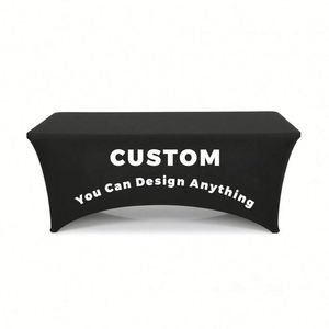 Nappe de présentation personnalisée en polyester, impression logo colorée par sublimation, sans plis, pour salons professionnels et usage domestique - Product Image 2