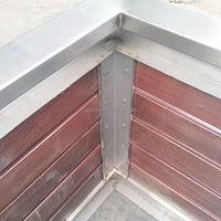 Harga pabrik kotak pot stainless steel, tempat tidur taman logam untuk luar ruangan dan dalam ruangan besar luar ruangan pot bunga logam