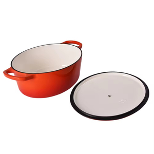 Vente en gros d'accessoires de cuisine modernes casseroles en fonte émaillée ustensiles de cuisine casserole ronde en fonte avec couvercle - Product Image 3