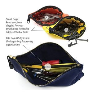 Durable Oxford Polyester Cotton Plumber Custom Canvas Tool Pouch Zipper Bag Black Multi Purpose Storage Bag - Product Image 6