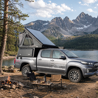 Tente de toit à levage vertical souple et inclinée, modèle très populaire, pour pick-up universels, camping en extérieur