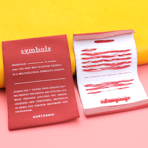 Logo personnalisé de haute qualité doux principal tissé étiquette de cou coton longue durée du prix usine navette métier à tisser conception privée personnalisée - Product Image 5