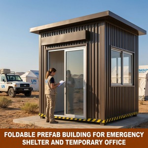 <span class=keywords><strong>Maison</strong></span> conteneur à montage rapide, bâtiment préfabriqué pliable pour abri d'urgence et bureau temporaire - Product Image 2