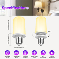 Ampoule de maïs LED RVB modifiable rechargeable E27/E14 support de lampe pour télécommande d'alimentation ca/cc certifié RoHS